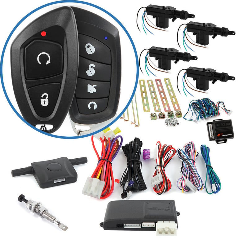Encore E1 Keyless Entry Remote Car Starter and 4-Door Power Lock Kit Image 1
