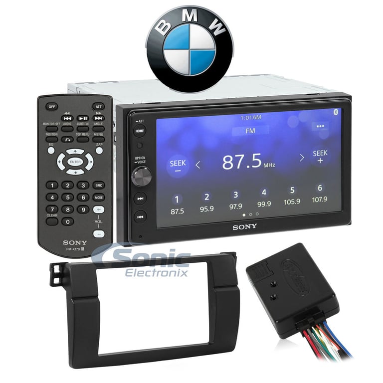 BMW E46 3 Series - Carplay / Android Auto Bluetooth Radio Kit  (Sony XAV-AX100) Image 1