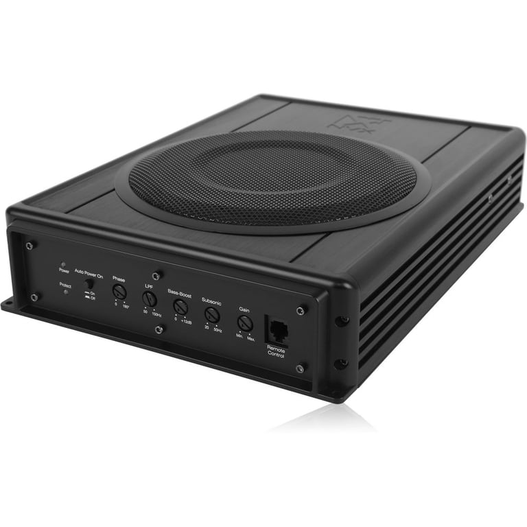 NVX QBUS8v2 8" Under Seat Powered Subwoofer Enclosure + Premium Amp Kit Image 3
