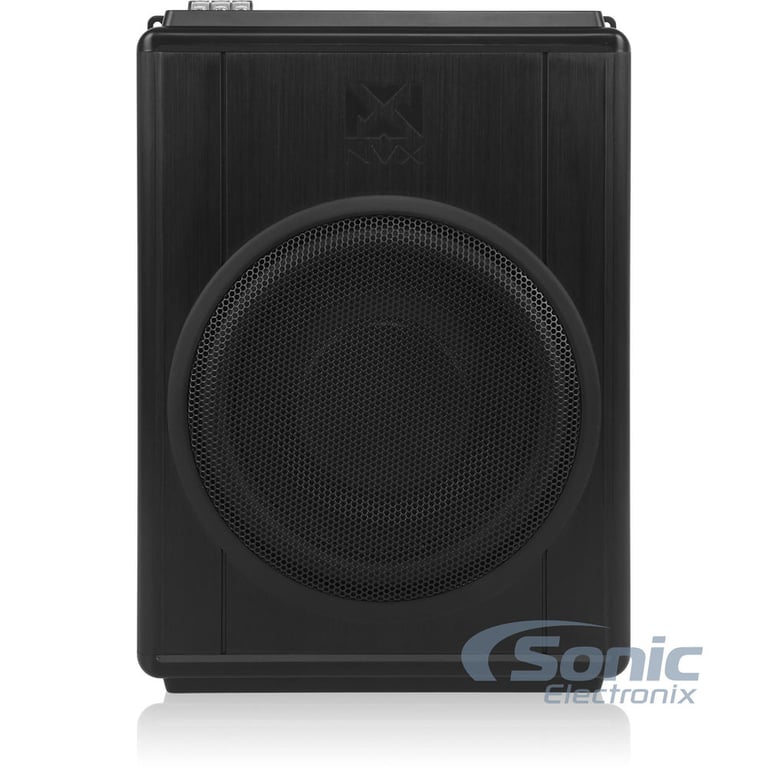 NVX QBUS8v2 8" Under Seat Powered Subwoofer Enclosure + Premium Amp Kit Image 4