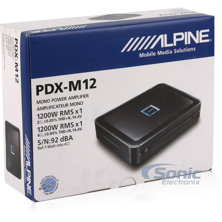 Alpine PDX-M12 1200W RMS Mono Car Amplifier + 4 Gauge Premium OFC Amp Kit Image 10