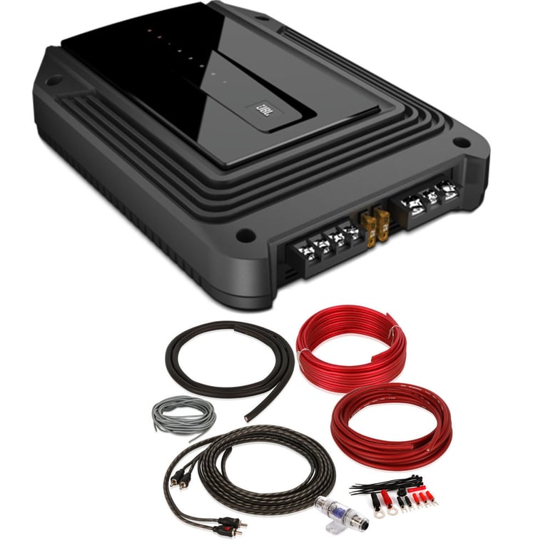 JBL GX-A3001 415W Monoblock Subwoofer Amplifier + Amp Wiring Kit Image 1