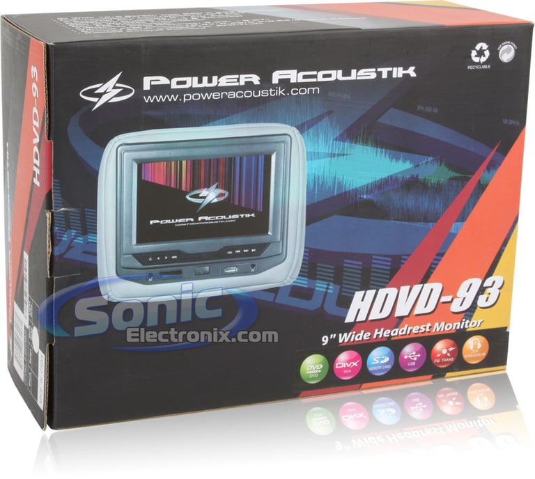 Pair Package: 2 Power Acoustik HDVD-93GRDK (Dark Gray) Image 11