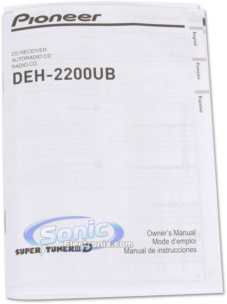 Pioneer DEH-2200UB Image 8
