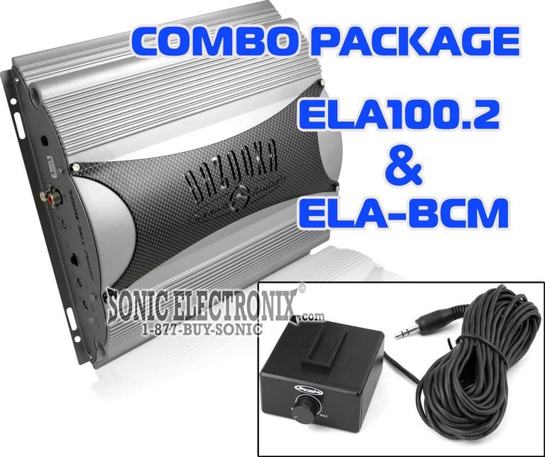 Bazooka ELA100.2 with BONUS ELA-BCM Bass Remote Image 1