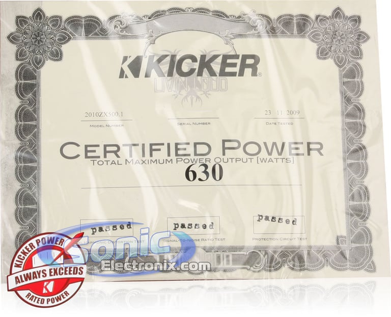 Kicker ZX500.1 (10ZX500.1) Open Box Image 4
