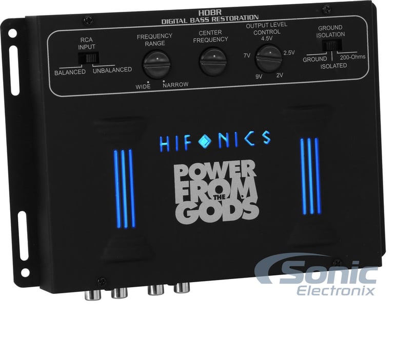 Hifonics HDBR Bass Reconstruction Processor + Bass Remote + RCA Cables Image 2