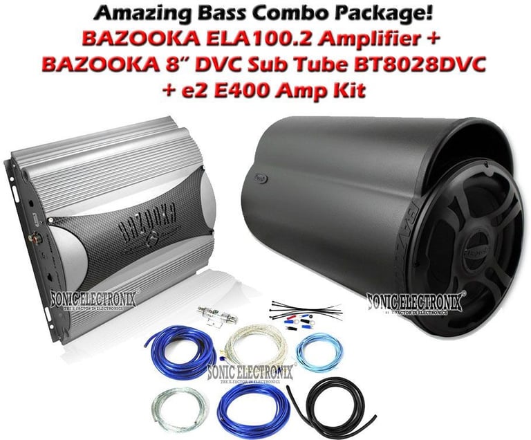 Bazooka ELA100.2 + Bazooka BT8028DVC + e2 E400 Image 1