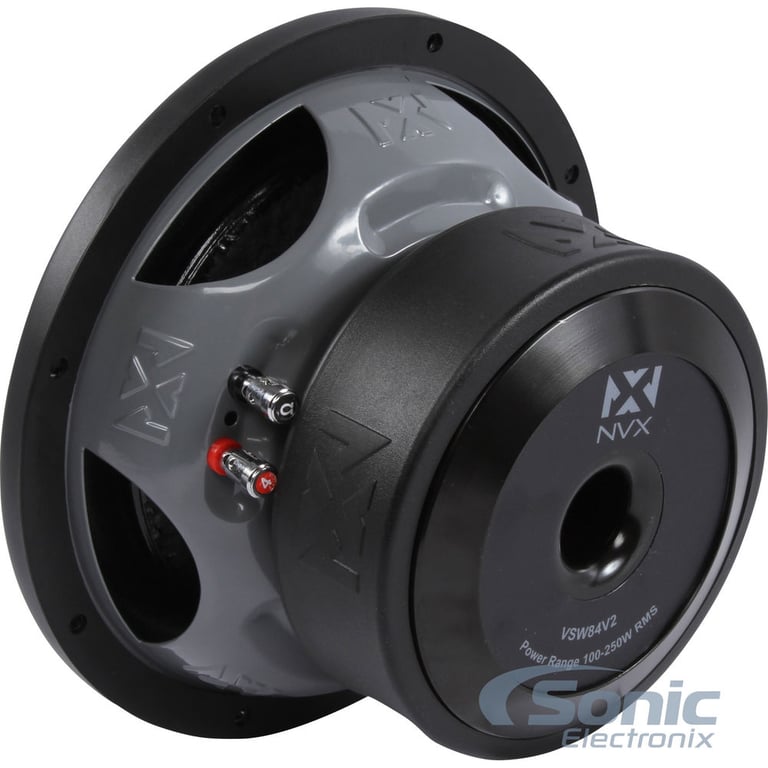 (2) 8" NVX VSW84V2 Subwoofers + ZA2-1000.1D 1000W RMS Amplifier Package Image 4