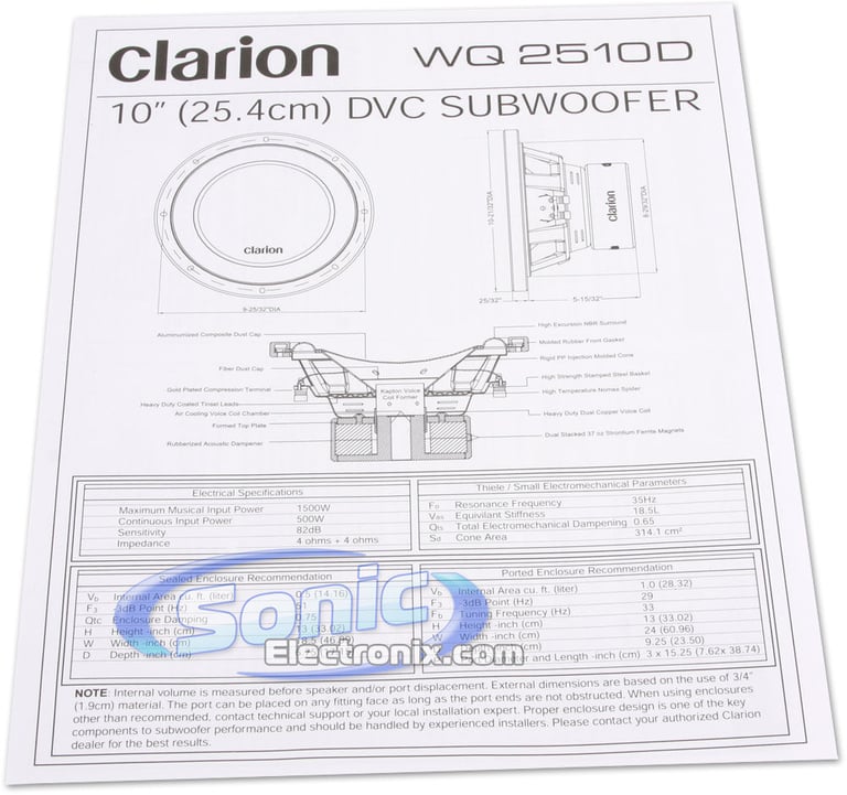 Clarion WQ2510D Image 4