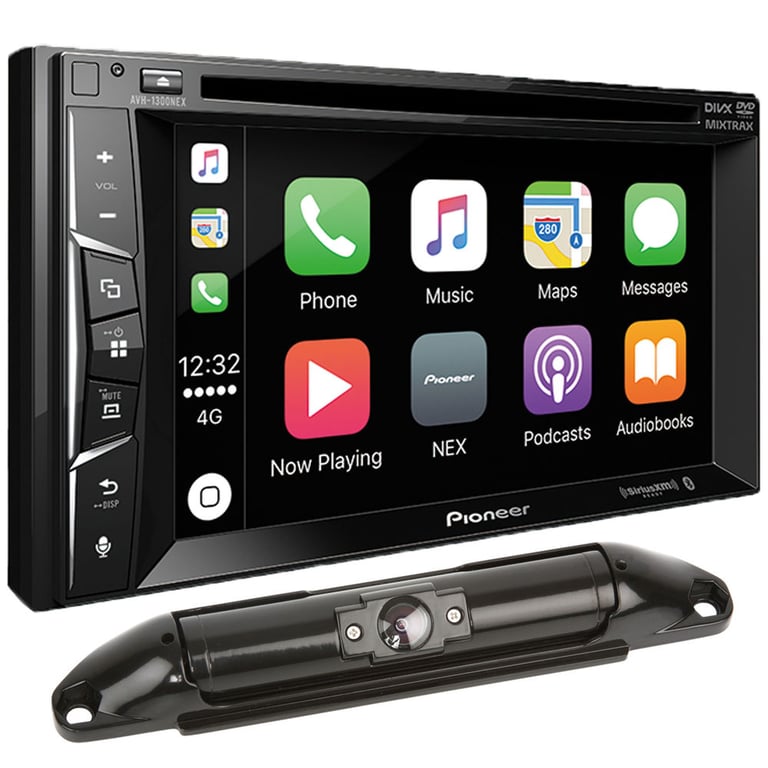 Pioneer AVH-1300NEX Apple CarPlay Car Stereo + License Plate Backup Camera Image 1
