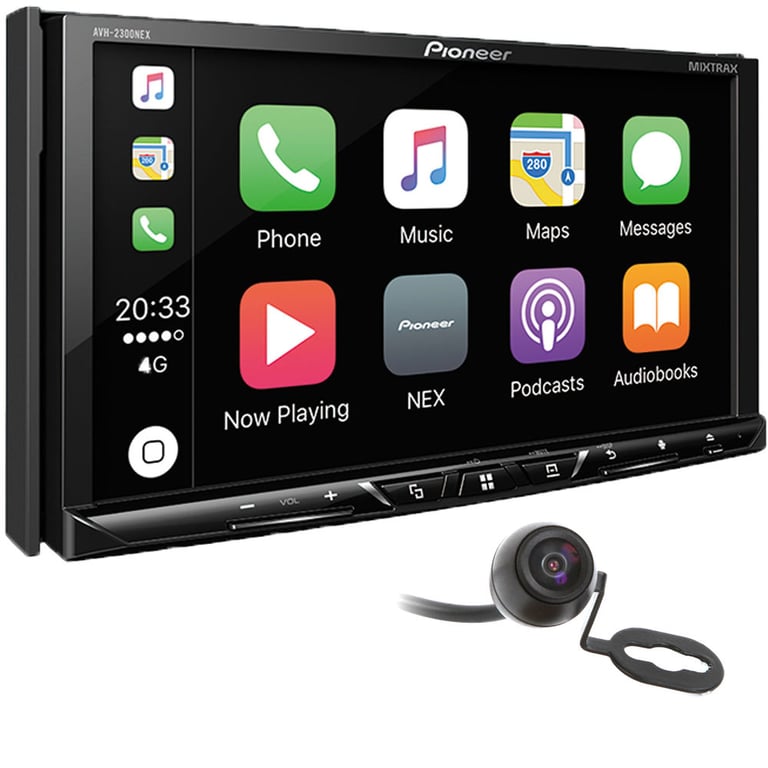 Pioneer AVH-2300NEX Android Auto/Apple CarPlay Stereo w/ Universal Rearview Backup Camera Image 1