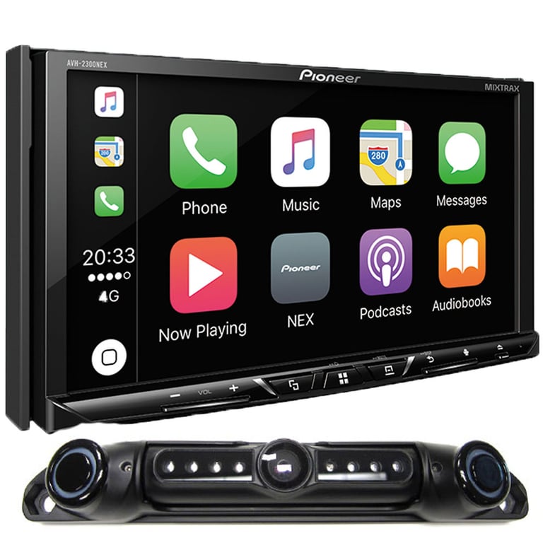 Pioneer AVH-2300NEX Android Auto/Apple CarPlay Stereo w/ Backup Camera/Parking Sensor Kit Image 1