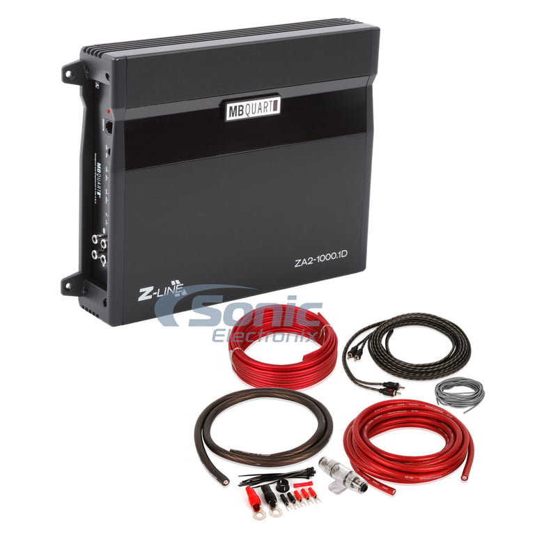 MB Quart ZA2-1000.1D 1000W Amplifier + Free 4 AWG Amp Kit Image 1