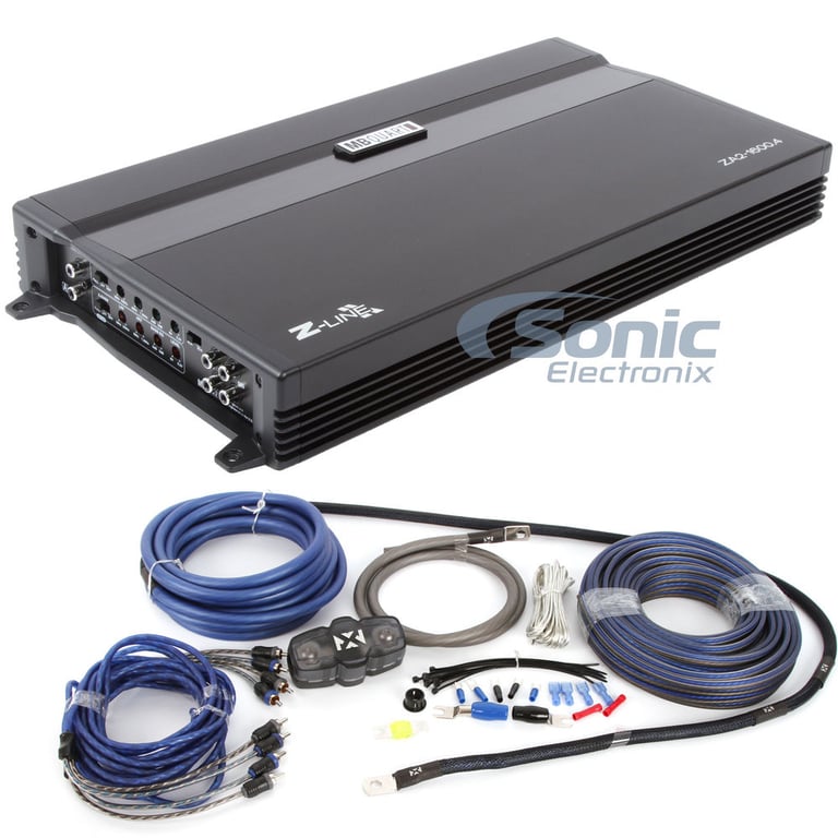 MB Quart ZA2-1600.4 1600W 4 Channel + Premium NVX 4 Gauge Amp Kit Image 1