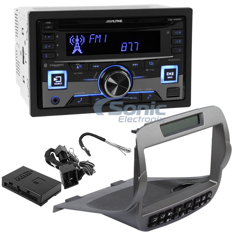 Alpine CDE-W265BT Stereo Installation Package for 2010-15 Chevy Camaro Image 1