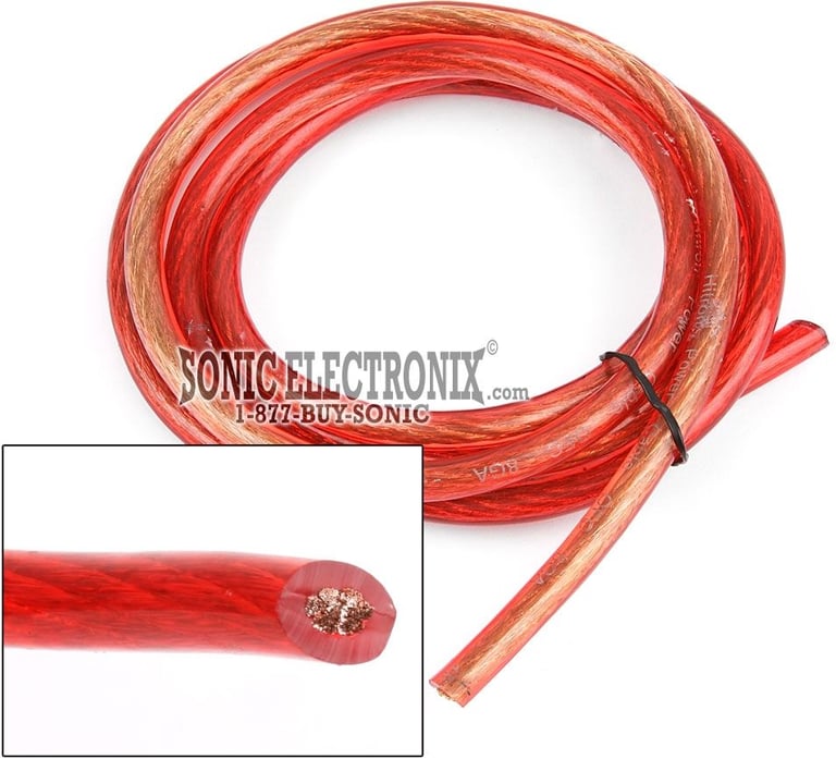 PRECUT 5 ft. - 8 Gauge ORANGE Power / Ground Wire -- color: Orange Image 1