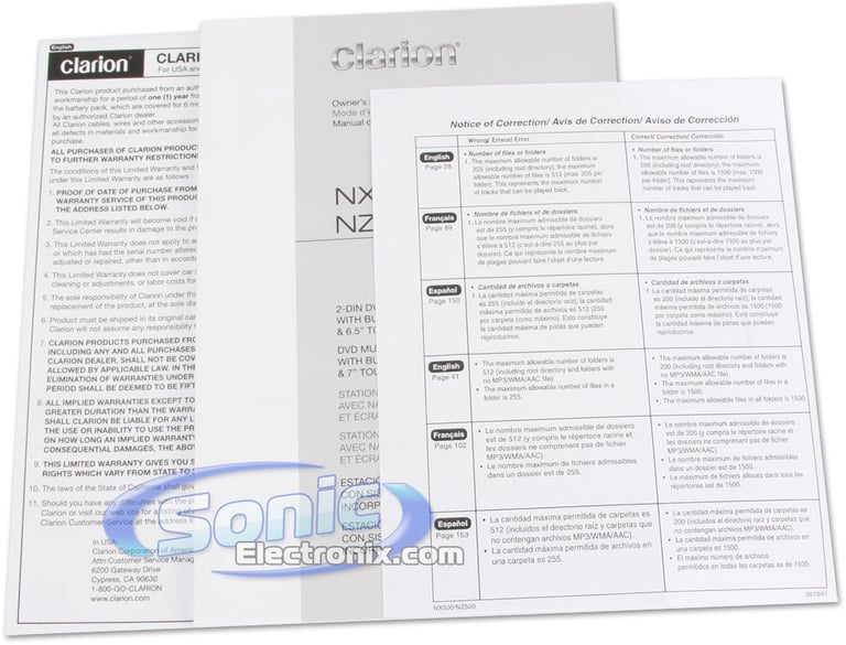 Clarion NZ500 (NZ-500) Open Box Image 10