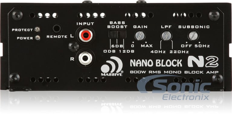 Massive Audio N2 Ultra-Compact Class-D Monoblock Amplifier w/ 4 AWG OFC Amp Kit Image 4