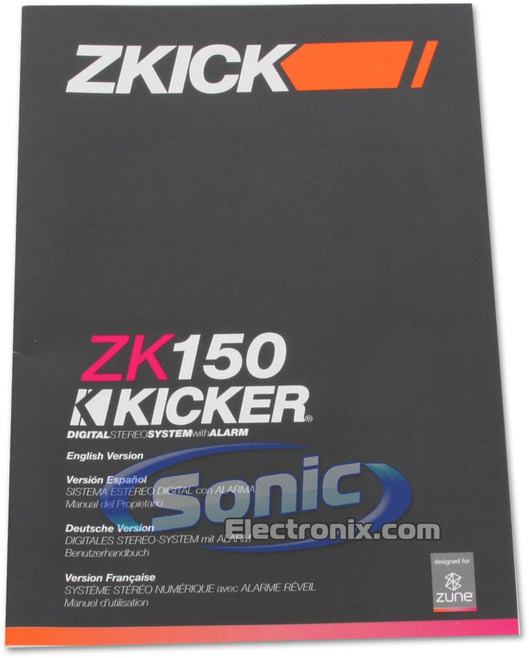 Kicker ZK150W (White ZK150, 09ZK150W) Zune Speaker Dock Image 7