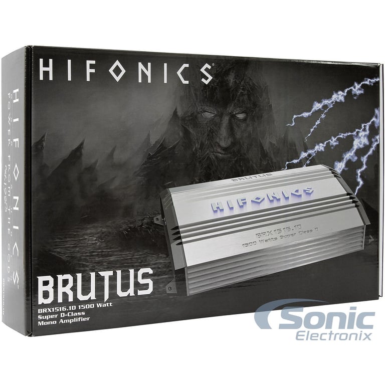 Hifonics Brutus BRX1516.1D + Complete 4 AWG Amp Kit Image 11