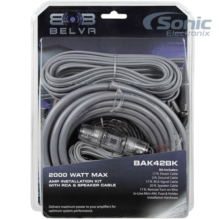 Hifonics Brutus BRX1516.1D + Complete 4 AWG Amp Kit Image 33