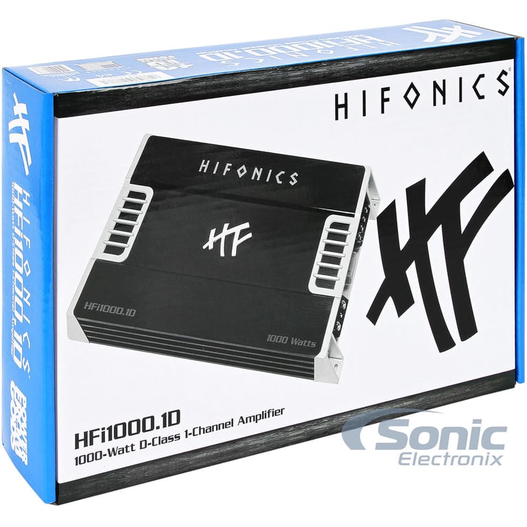 Hifonics HFi1000.1D + Complete 4 AWG Amp Kit Image 14