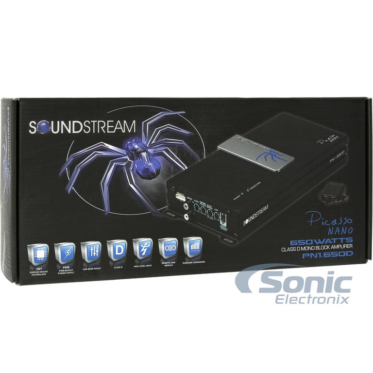 Soundstream PN1.650D Monoblock Amplifier w/ Complete 4 AWG Amp Kit Image 15