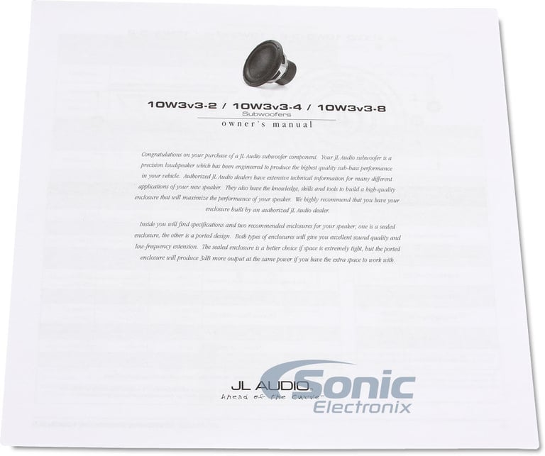 10" JL Audio 10W3v3-2 with Sealed Enclosure Image 4