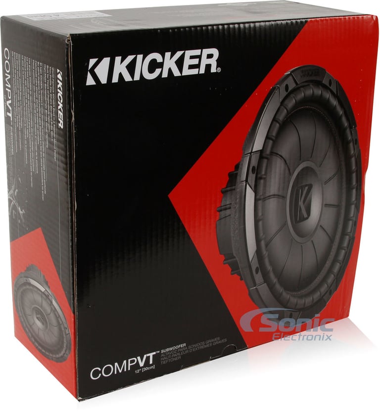 Kicker 12" CompVT Subwoofer + Sealed Enclosure + Speaker Wire Image 7