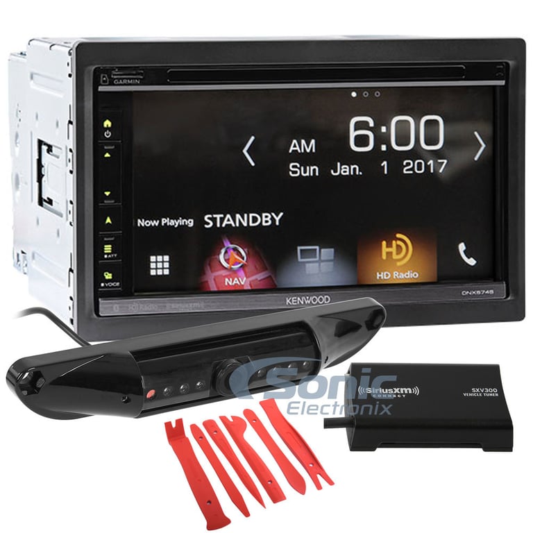 Kenwood DNX574S + Free SiriusXM SXV300v1 Backup Camera and Installation Tools Image 1