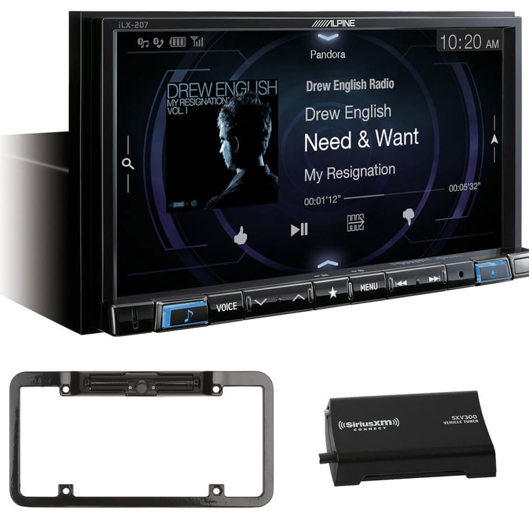 Alpine iLX-207 Apple CarPlay and Android Auto + Free SIRIUS XM and Backup Camera Image 1