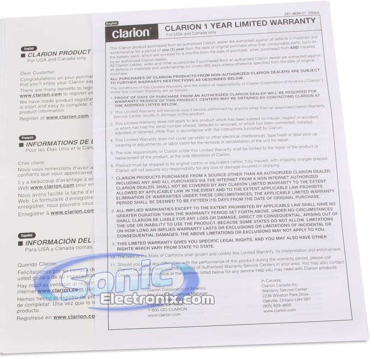 Clarion SRQ6831C  Image 8