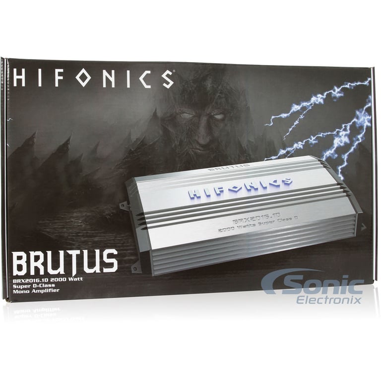 Hifonics Brutus BRX2016.1D 2000 Watt RMS Amplifier + FREE 0 Gauge Amp Kit Image 4
