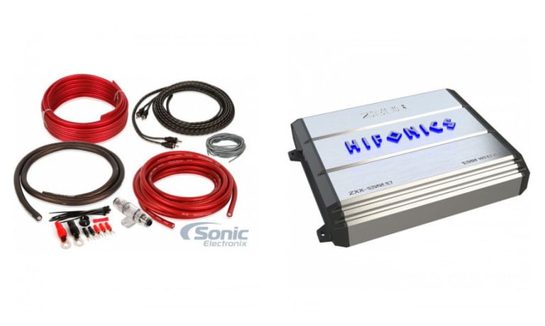 Hifonics ZXX-1200.1D 1200 Watt Zeus Amplifier + 4 Gauge Amp Kit Image 1