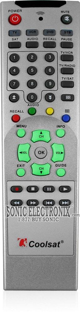 Coolsat ILLUMINATED Silver Remote for 4000, 5000 and 6000 FTA Receivers Image 1