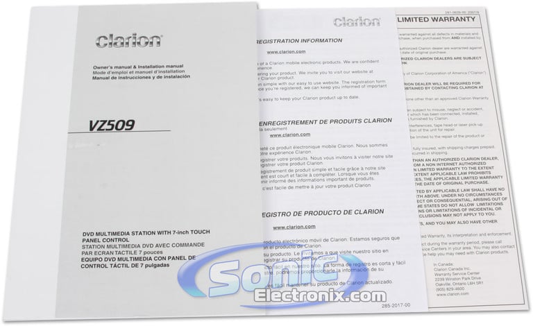 Clarion VZ509 + NP509 Package Image 9