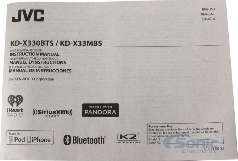 JVC KD-X33MBS + SiriusXM Tuner Image 19