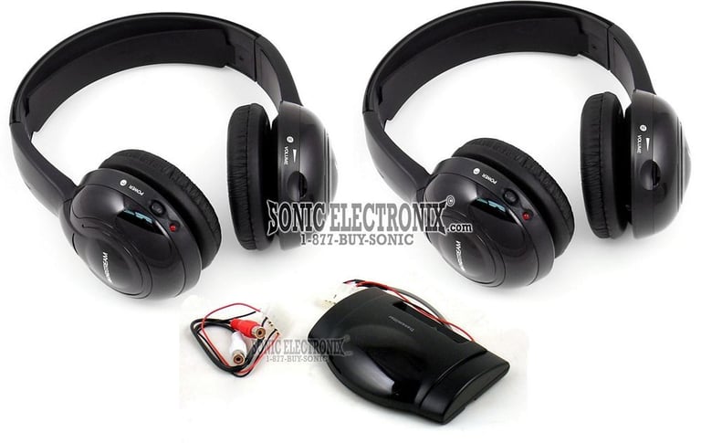 Soundstream VIR-20 (2) Wireless Headphones Sets + (1) IR Transmitter Image 1