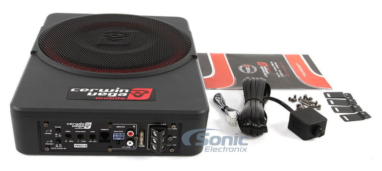 Cerwin Vega VPAS10 550W 10" Under Seat Powered Subwoofer Enclosure + Amp Kit Image 8