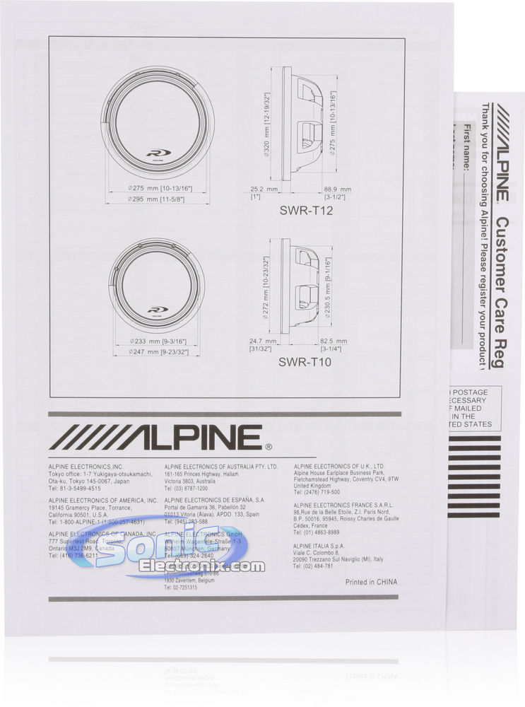 BOGO 50% Off! Alpine Type-R SWR-T12 Image 5