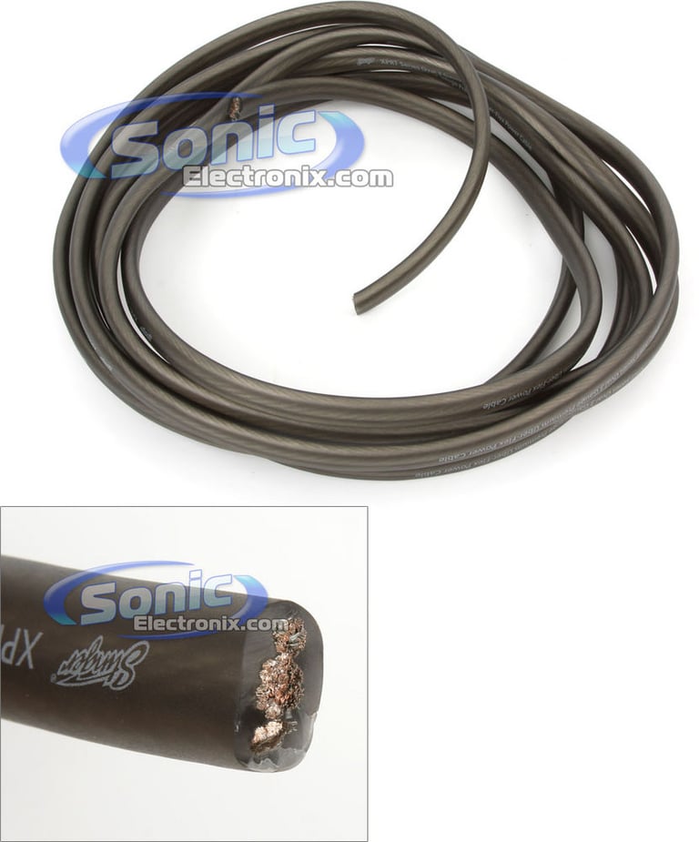 Stinger 20 ft 3 Gauge Uber-Flex Power Wire Cut from SXW13G Roll (Gray) Image 1