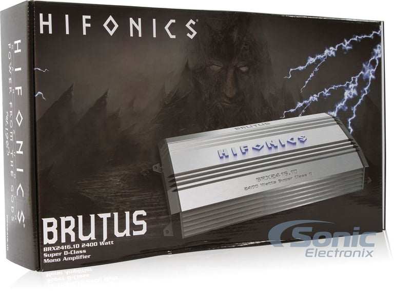 Hifonics Brutus BRX2416.1D 2400W RMS Amp + 0 Gauge Amp Kit + 2 Farad Capacitor Image 8