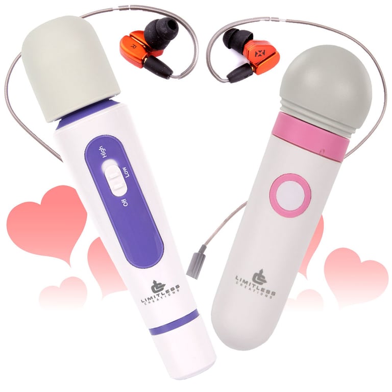 Gift Pack! TwoMulti-Speed Mini Neck Body Massage Wand Vibrators and Earbuds Image 1