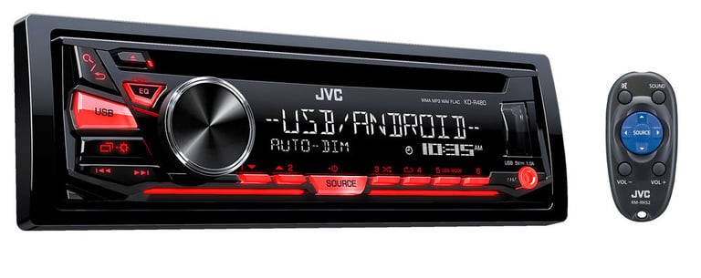 JVC KD-R480 CD Receiver + Wireless Remote Control Image 1