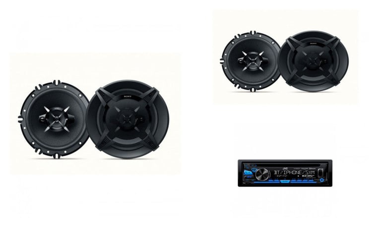 JVC KD-R895BTS and Two Pairs of Sony XS-FB1630 Image 1