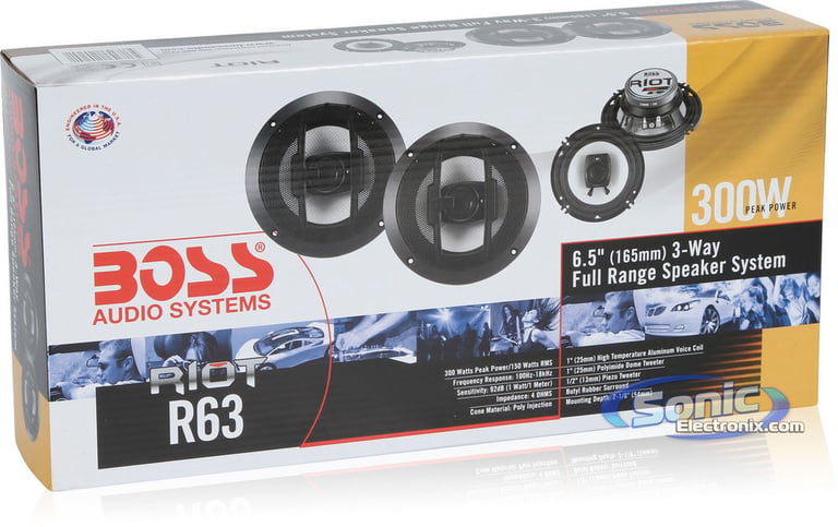 Boss Riot R94 + Boss Riot R63 6" x 9" 6.5" + 2 Ch Amp Amplified Speaker Package Image 15