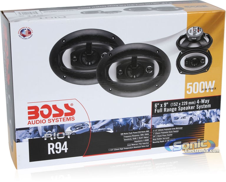 Boss Riot R94 + Boss Riot R63 6" x 9" 6.5" 500 Watt Speaker Package Image 8