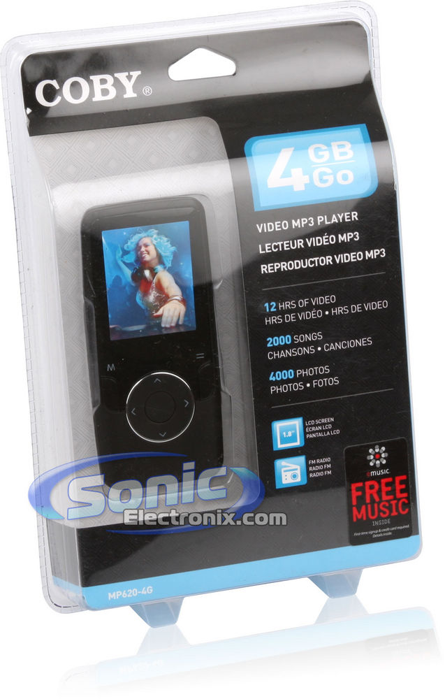 Coby MP620-4GBLK 4GB 1.8" MP3/MP4 Player with FM Radio Image 7