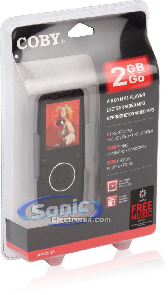 Coby MP620-2GBLK (MP6202G) 1.8" Video MP3 Player With FM Tuner - Black Image 7